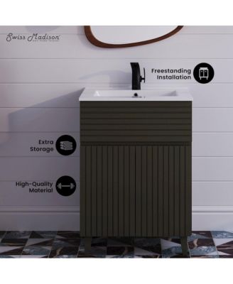 Bernay 24" Bathroom Vanity in Cedar Gray