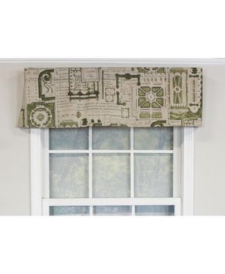 Le Jardin Tailored 100% Cotton with Fully Lined 3" Rod Pocket Valnance for Windows 50" x 14" Spa