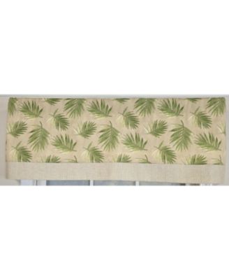 100% Cotton Hawthorn Banded With Poly/Cotton Ivory lining Rod Pocket Valance 50" x 17" Taupe