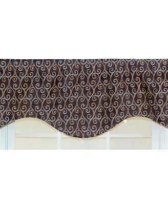Twine Cornice  100% Cotton with Fully Lined 3" Rod Pocket Valnance for Windows 50" x 17" Cocoa