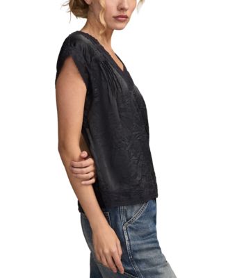 Women's Lace Dolman Sleeve Top