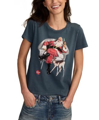 Lucky Brand - Women's Coke Santa Crewneck T-Shirt