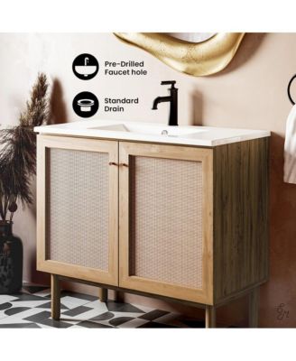 36" MDF Classe Freestanding Bathroom Vanity with Sink Top