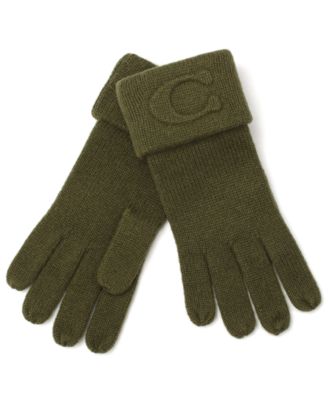 Women's Embossed C Knit Gloves