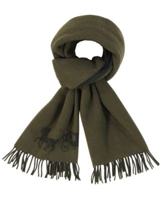 Women's Oversized Bicolor Horse and Carriage Muffler