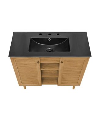 36" Freestanding Bathroom Vanity 3-Hole Widespread Sink Top