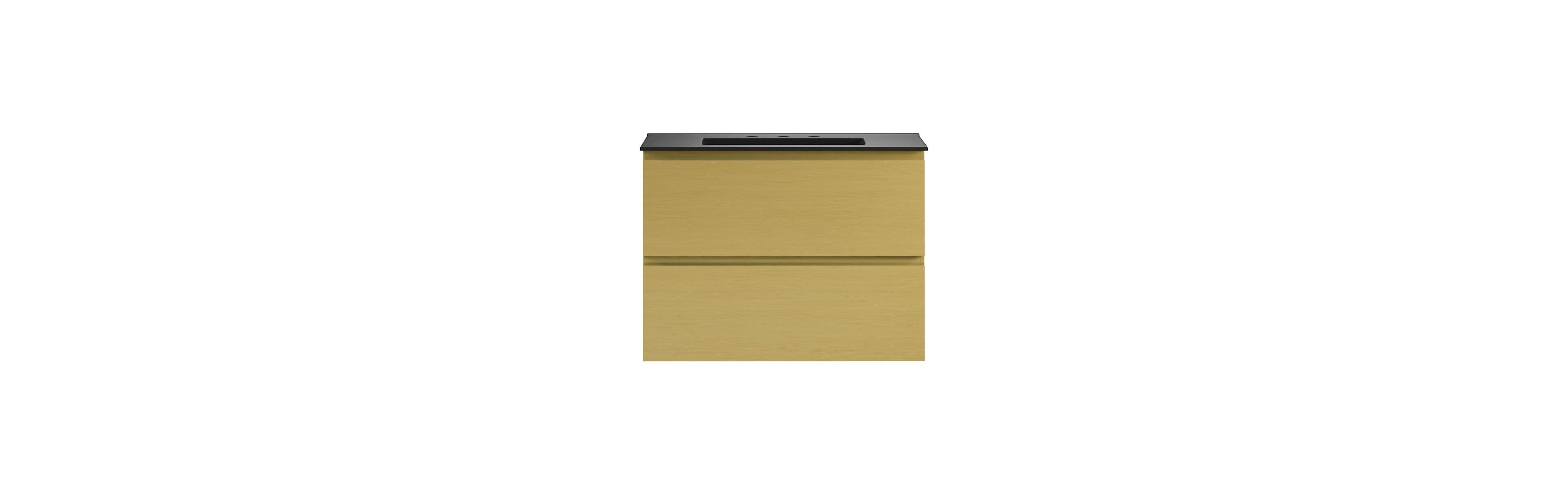 Swiss Madison 30" Wall-Mounted Bathroom Vanity, Natural Oak