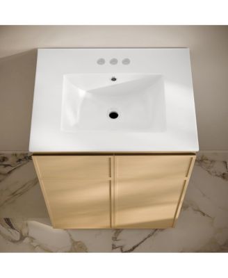 24" Freestanding Bathroom Vanity with 3-Hole Centerset Sink Top