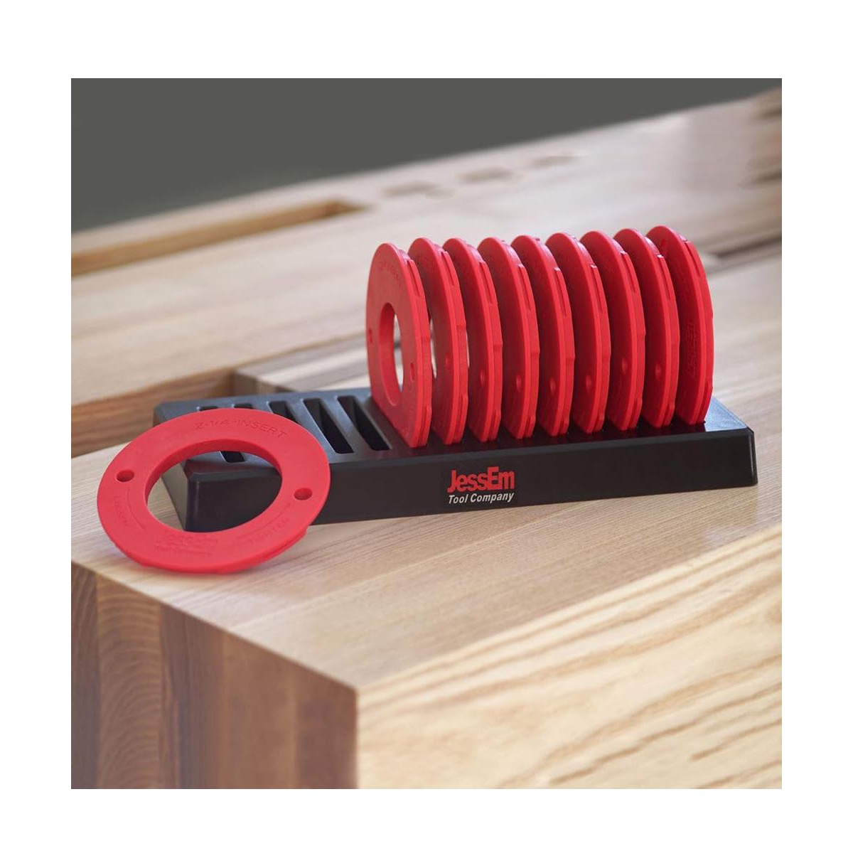 JessEm 02030 10 Piece Insert Ring Kit with Caddy for Rout-r-Lifts, Mast-r-Lifts and Excell Ii