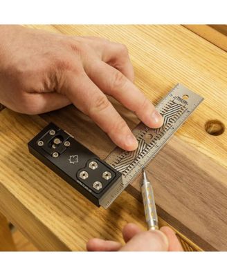 07408 300mm Stainless Steel Precision Square Measuring Tool Ruler with Patented Flex Grip and Fade Resistant Markings - Metric