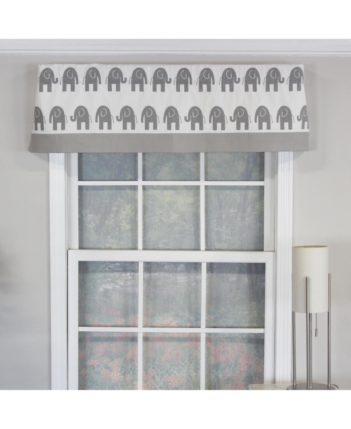 Rlf Home Ele Banded 100% Cotton with Fully Lined 3" Rod Pocket Valnance for Windows 50" x 15" Storm