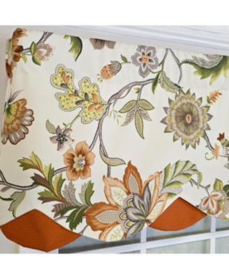 100% Cotton Zanzibar Petticoat With Poly/Cotton lining Rod Pocket Valance 50" x 17" Orange