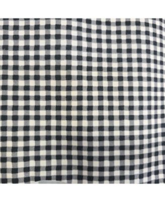 100% Cotton Gingham Regal With Poly/Cotton Ivory lining Rod Pocket Valance 50" x 16" Black