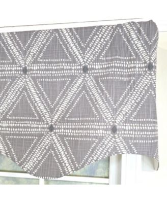 100% Cotton Zircon Regal With Poly/Cotton Ivory lining Rod Pocket Valance 50" x 16" Gray