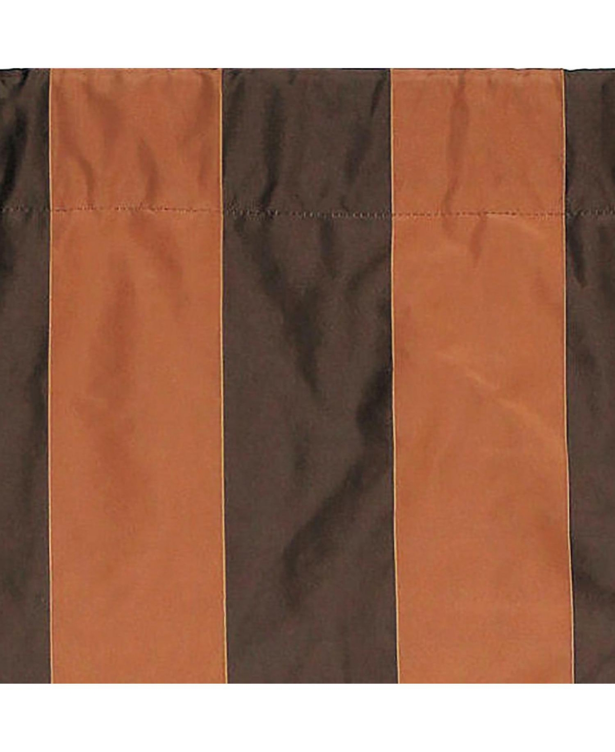 Rlf Home Pascal Corded Cornice 100% Cotton with Fully Lined 3" Rod Pocket Valnance for Windows 50" x 17" Chocolate