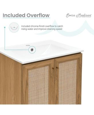 Classe 24"Freestanding Bathroom Vanity in Golden Oak with Sink Top