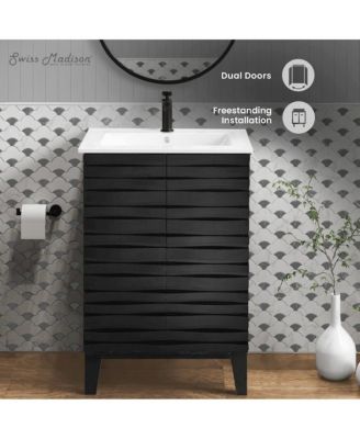 24" MDF Two Soft Closing Doors Cascade Bathroom Vanity