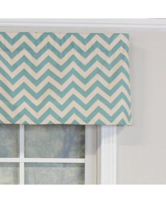 Zig-Zag Tailored 100% Cotton with Fully Lined 3" Rod Pocket Valnance for Windows 50" x 14" Onyx