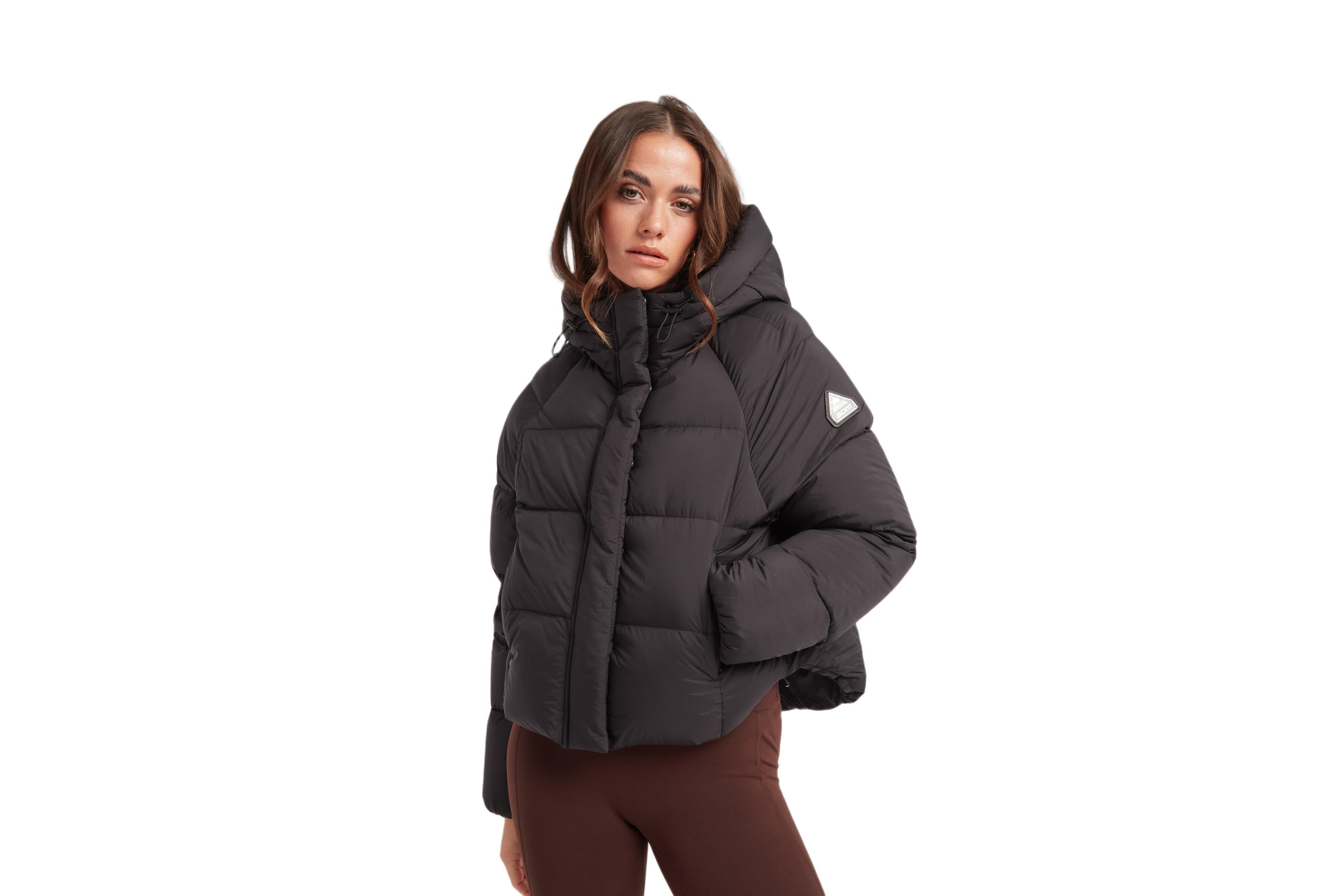 JACK1T Women's Cloud Cropped Hooded Puffer Jacket