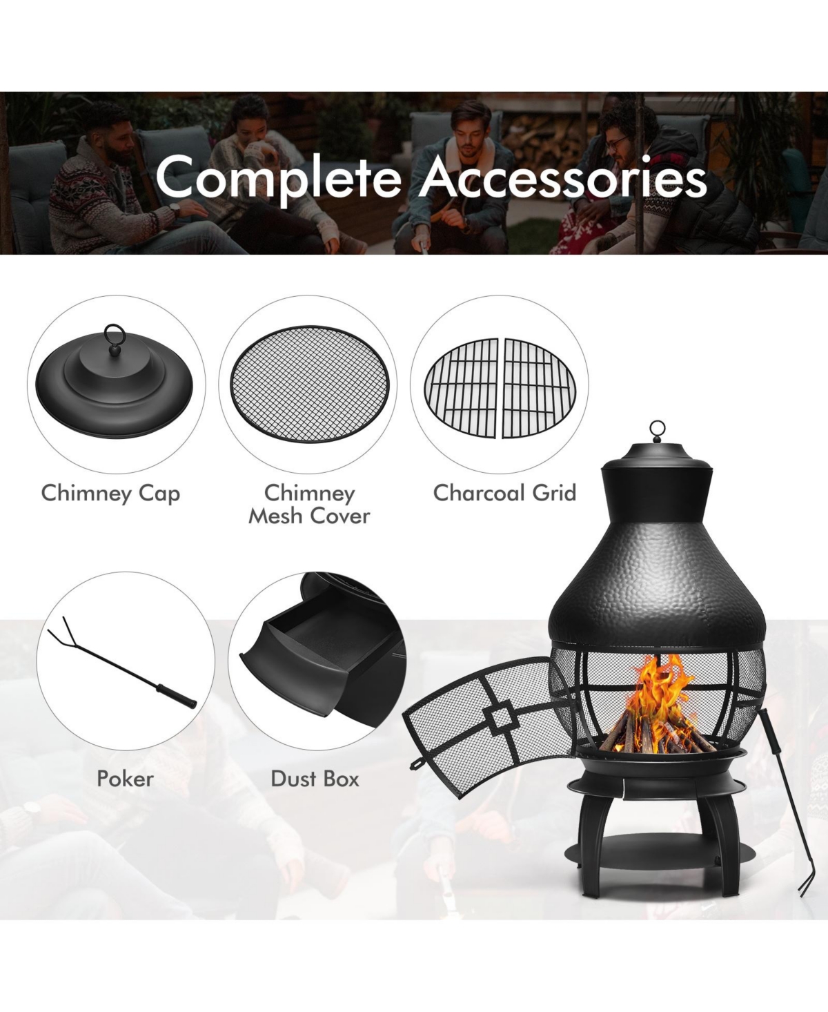 Patio Wood Burning Chimneys Fireplace