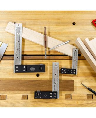 07401 6 Inch Stainless Steel Precision Square Measuring Tool Ruler with Patented Flex Grip and Fade Resistant Markings - Imperial