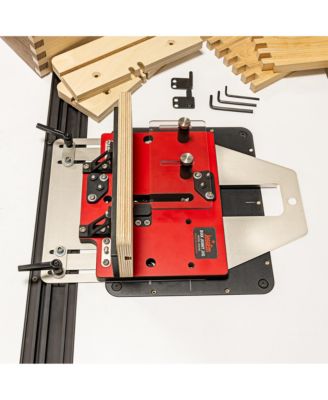 06300 Precision Box Joint Jig for Router Tables, Professional Woodworking Jig for Perfect Finger Joints with 1/4", 3/8", 1/2" Aluminum Indexing