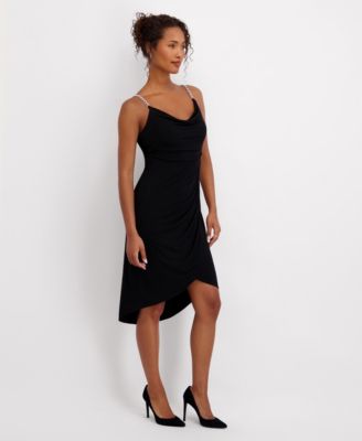 Women's High Low Cowl Neck Dress