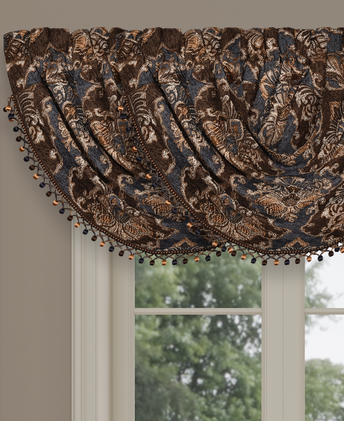 J Queen New York Sofia Window Waterfall Valance, 33" x 43"