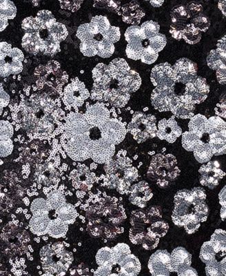 Women's Sequin All-Over Flower Long Dress