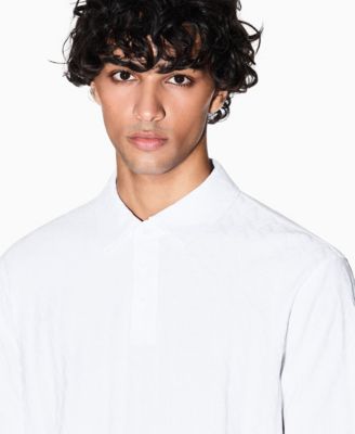 Men's Short Sleeve Mercerized Cotton Jacquard Polo Shirt