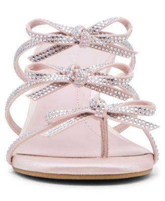 Women's Loving Bow Mid-Heel Rhinestone Dress Sandals