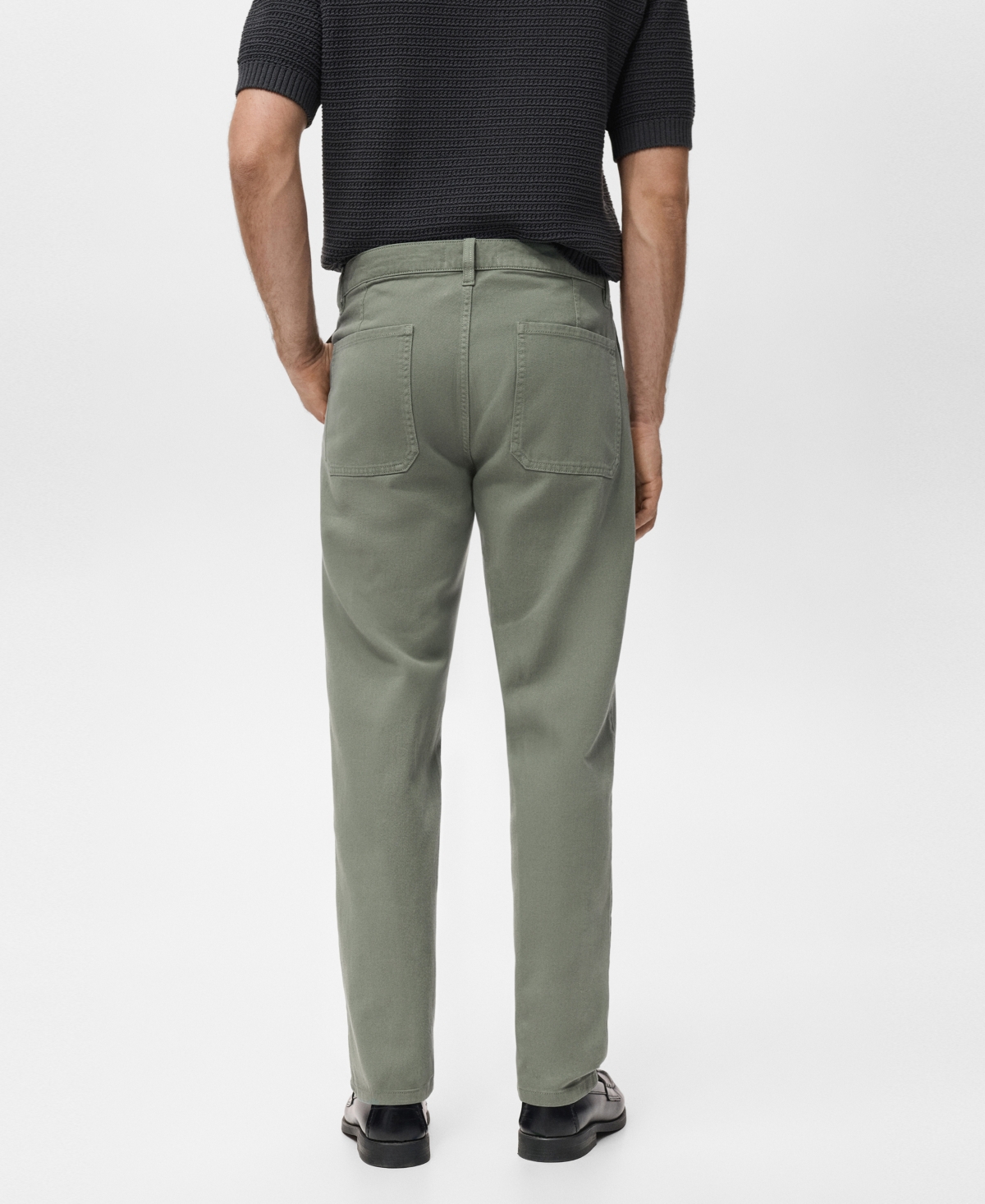 Mango Men's Regular Fit Cotton Jeans In Green