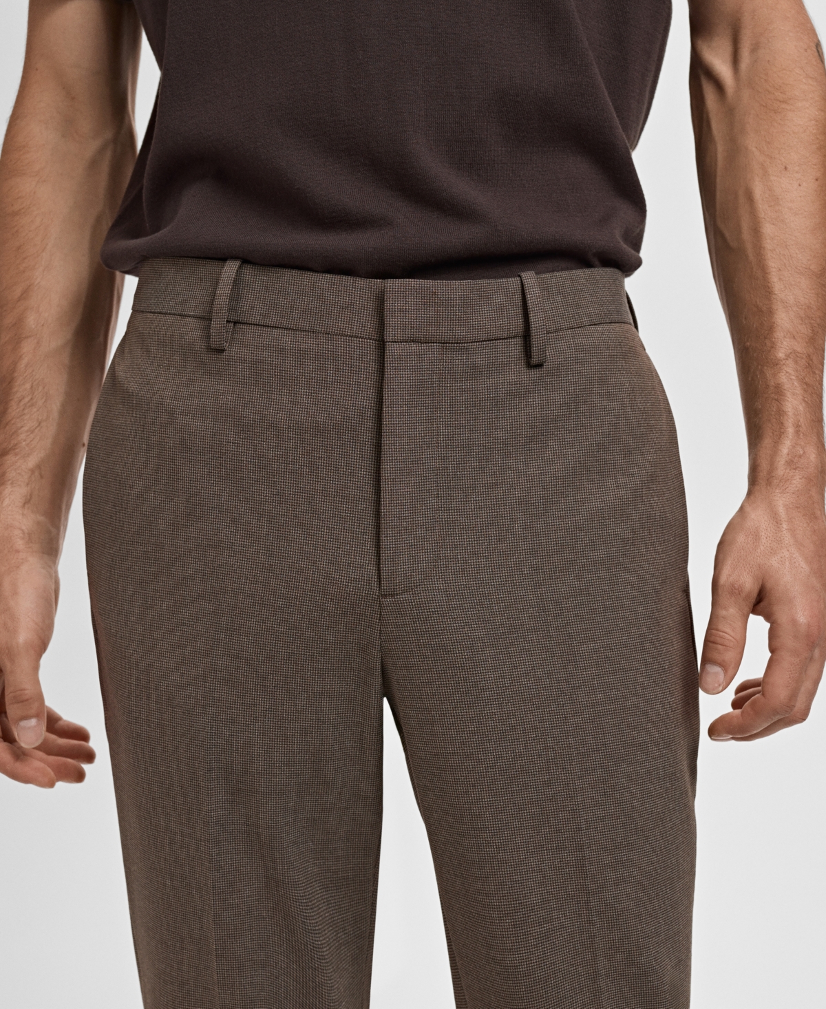 Mango Men's Stretch Fabric Super Slim-Fit Suit Pants