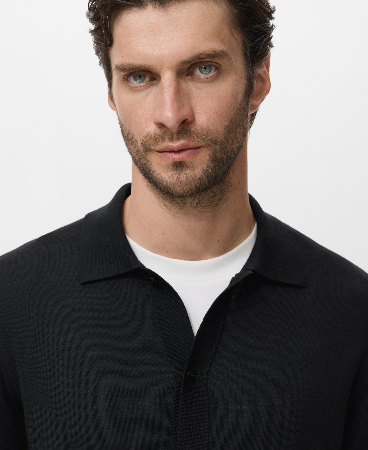 Mango Men's Merino Wool Cardigan