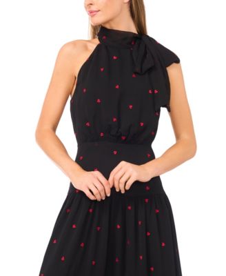 Women's Halter Tie Neck Tiered Maxi Dress