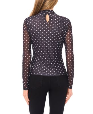 Women's Turtleneck Fitted Long-Sleeve Top