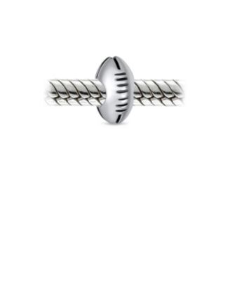 Set of 2 USA Rugby Sports & School Spirit Cheerleader Charm Bead Sterling Silver