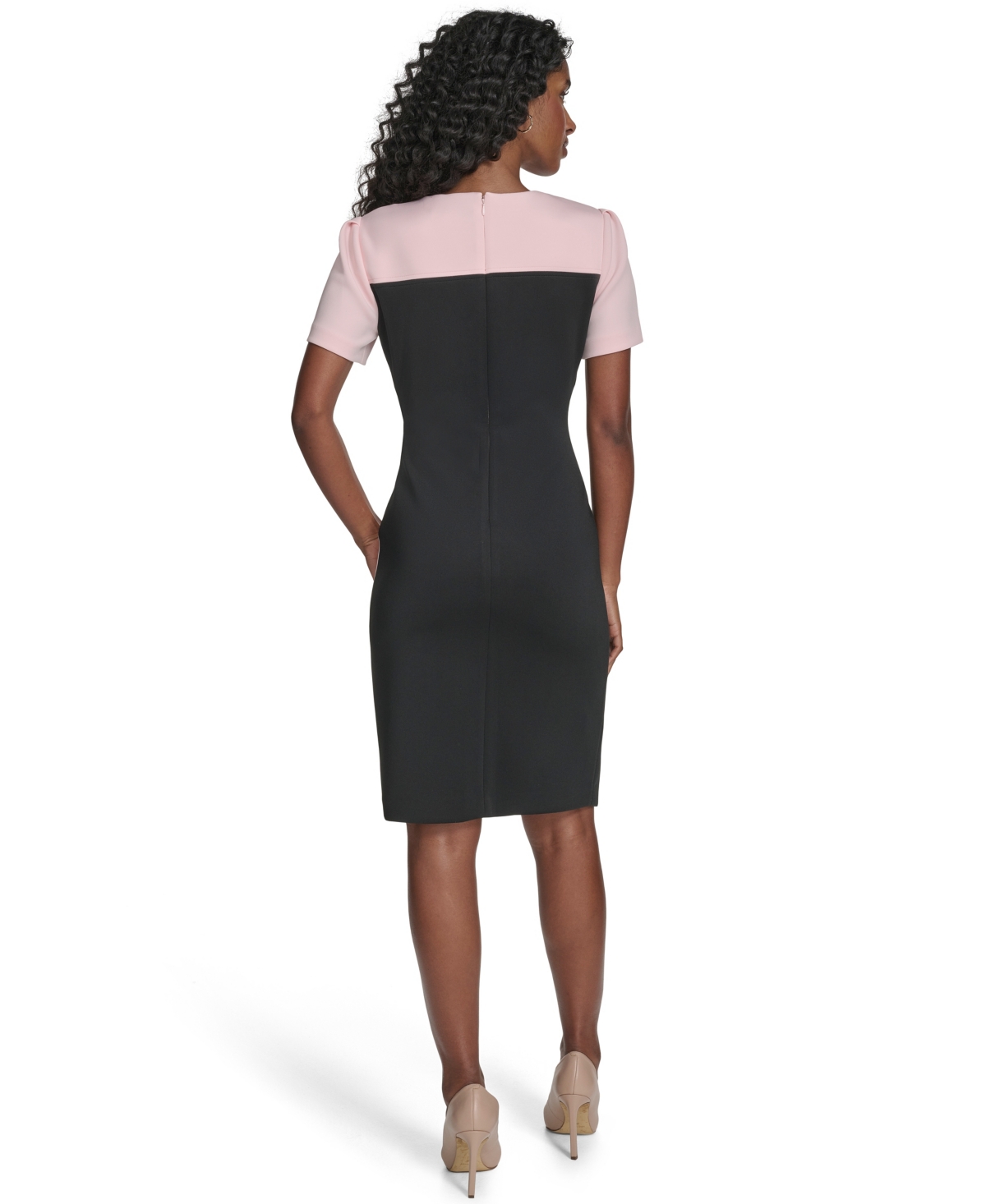 Tommy Hilfiger Women's Color-blocked Asymmetric Dress In Black