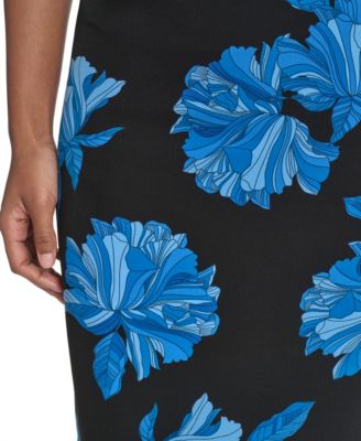 Women's Printed Cap Sleeve Shift Dress