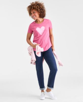 Women's Graphic Short-Sleeve Crewneck T-Shirt, Macy's Exclusive