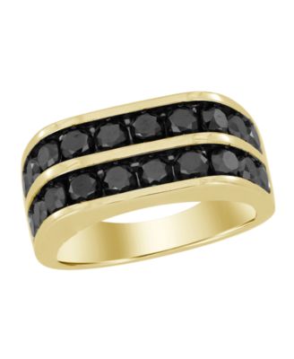 Macy's - Men's Diamond Ring (3 ct. t.w.) in Silver Rhodium with Yellow Plating