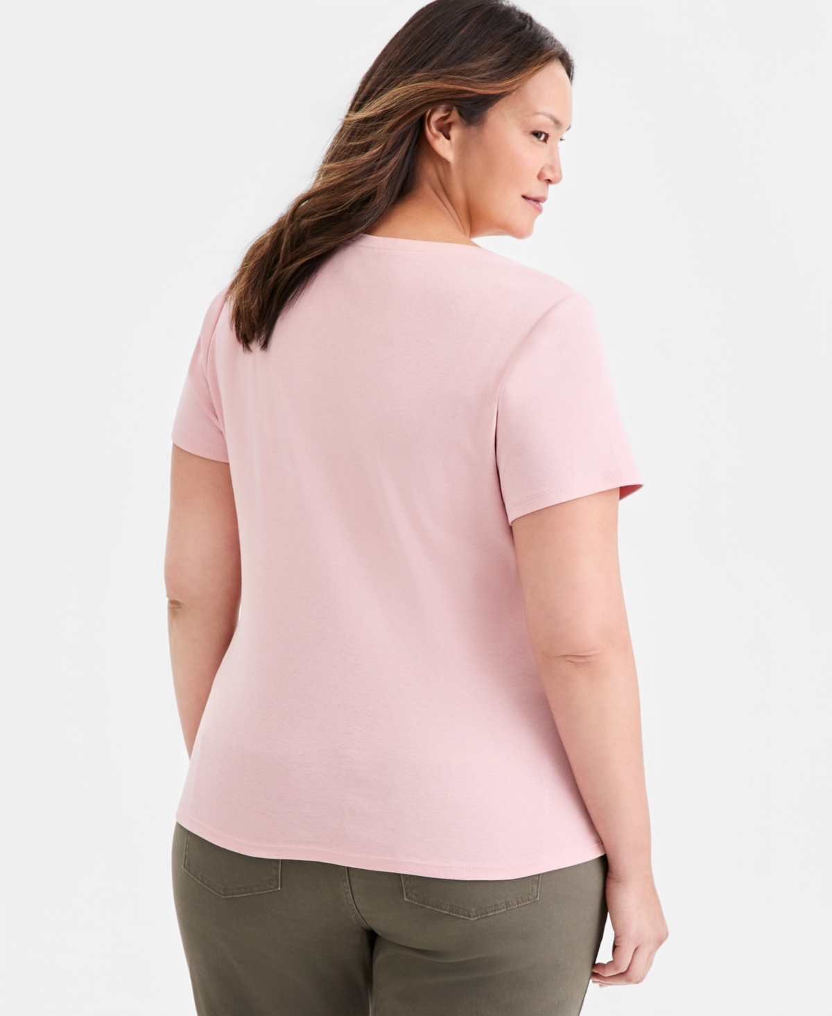 Style & Co Plus Short-Sleeve Henley Top