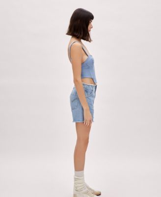 Women's Cotton High Waist Denim Shorts