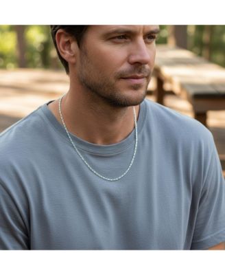 Thin Flat Mariner Anchor Link Chain 2MM Strong Necklace .925 Sterling Silver