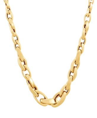 Macy's - Twisted Oval Link Necklace in 18K Yellow Gold