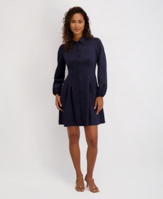 Women's Collared Long-Sleeve Dress