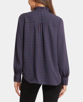 NYDJ Women's Ruffle Neck Top