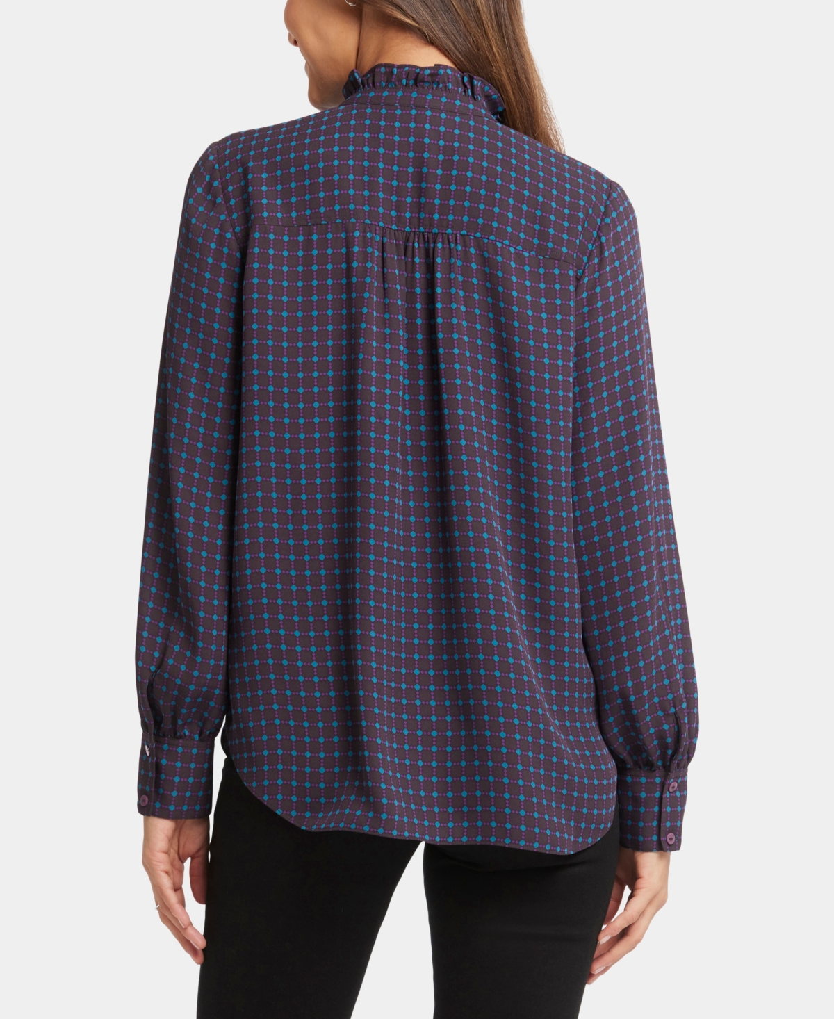 Nydj Women's Ruffle Neck Top