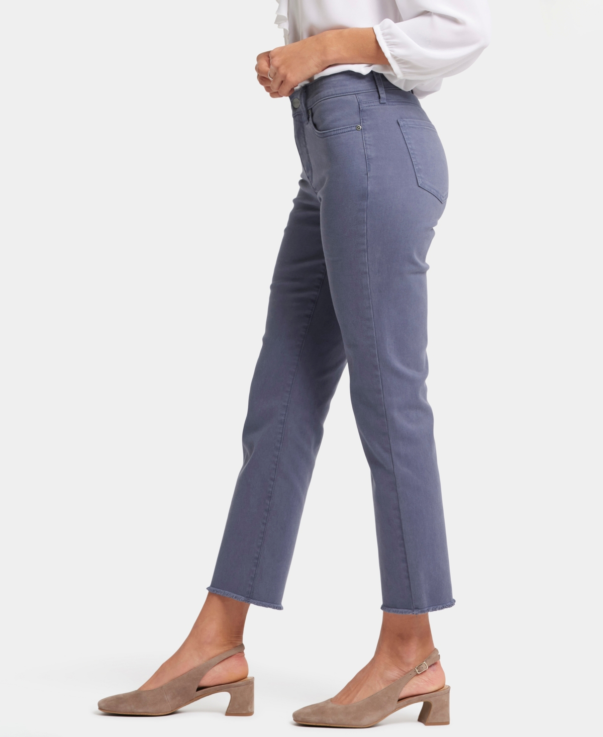 Nydj Women's Marilyn Straight Frayed Ankle Jeans