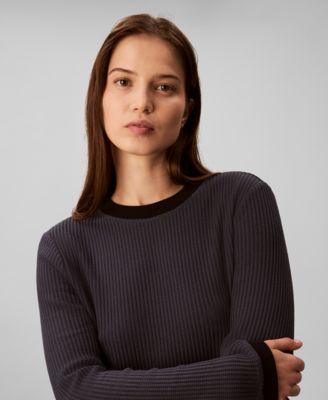 Women's Long-Sleeve Waffle Knit T-Shirt